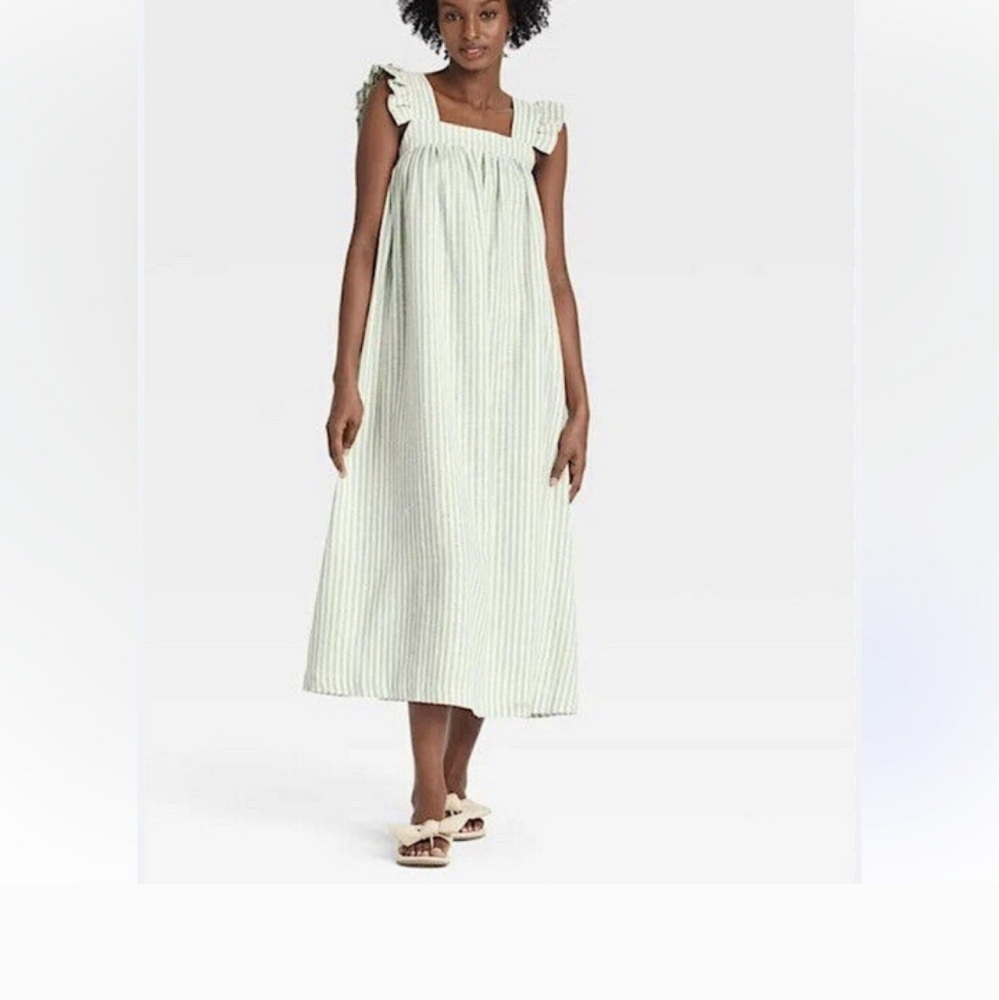 A New Day linen blend midi dress